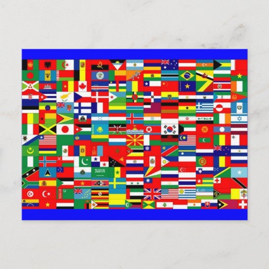 VLAG VAN DE WERELD BRIEFKAART (Voorkant)