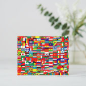 VLAG VAN DE WERELD BRIEFKAART (Staand voorkant)