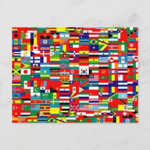 VLAG VAN DE WERELD BRIEFKAART