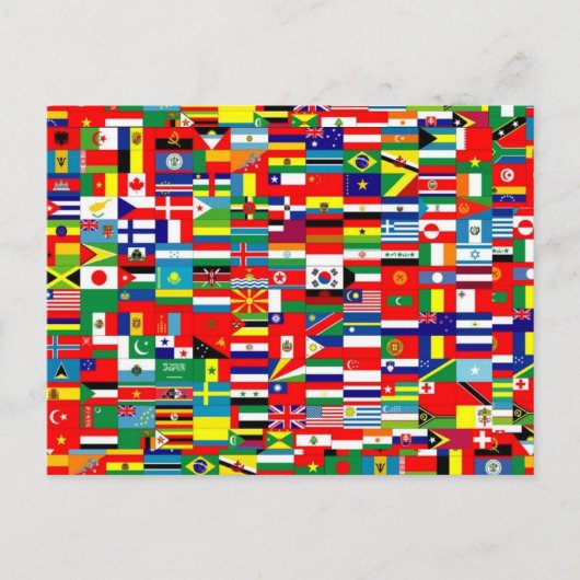 VLAG VAN DE WERELD BRIEFKAART (Voorkant)