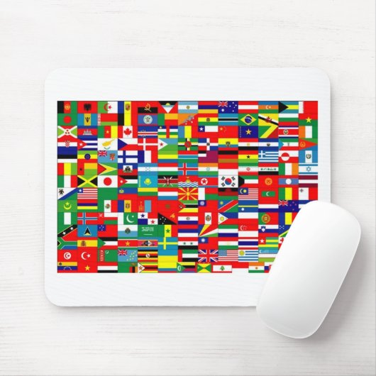 VLAG VAN DE WERELD MUISMAT (Met muis)