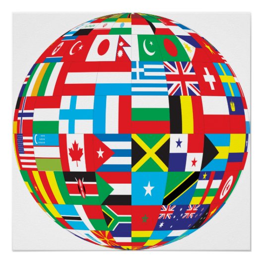 VLAG VAN DE WERELD POSTER (Voorkant)