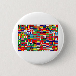VLAG VAN DE WERELD RONDE BUTTON 5,7 CM