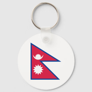 Vlag van de Wereld van Nepal de Nationale Sleutelhanger