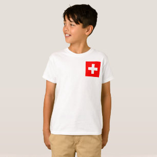 Vlag van de Wereld van Zwitserland de Nationale T-shirt