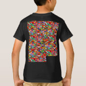 VLAG VAN DE WERELD - voor- en achtergedrukt T-shirt (Achterkant)