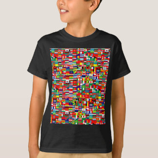 VLAG VAN DE WERELD - voor- en achtergedrukt T-shirt