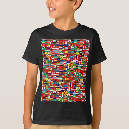 VLAG VAN DE WERELD - voor- en achtergedrukt T-shirt (Voorkant)