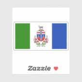 Vlag van de Yukon provincie, Canada Sticker (Vel)