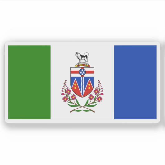 Vlag van de Yukon provincie, Canada Sticker (Voorkant)
