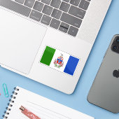 Vlag van de Yukon provincie, Canada Sticker (Laptop met iPhone)