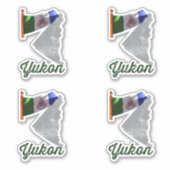 Vlag van de Yukon Sticker (Voorkant)