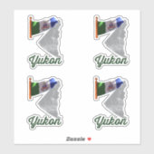 Vlag van de Yukon Sticker (Vel)