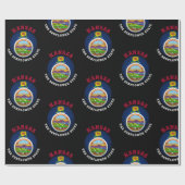 VLAG VAN DE ZONNEBLOEMSTAD KANSAS CADEAUPAPIER (Vlak)