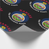 VLAG VAN DE ZONNEBLOEMSTAD KANSAS CADEAUPAPIER (Hoek)