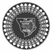 Vlag van de Zwarte Voeten Natie Sticker (Voorkant)