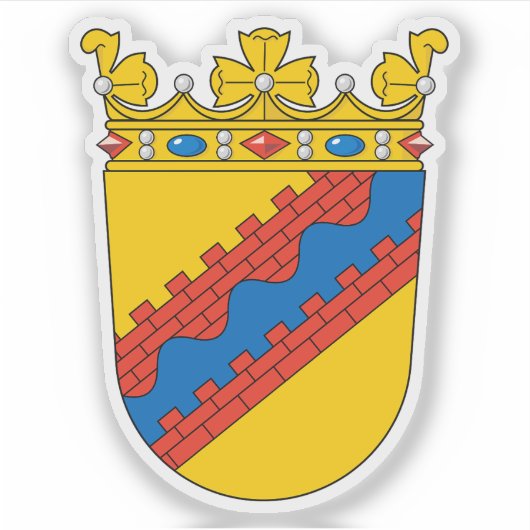 Vlag van de Zweedse Ingria Dominion, Zweden Sticker (Voorkant)