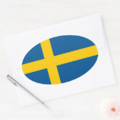 Vlag van de Zweedse Sticker (Ovaal) (Envelop)