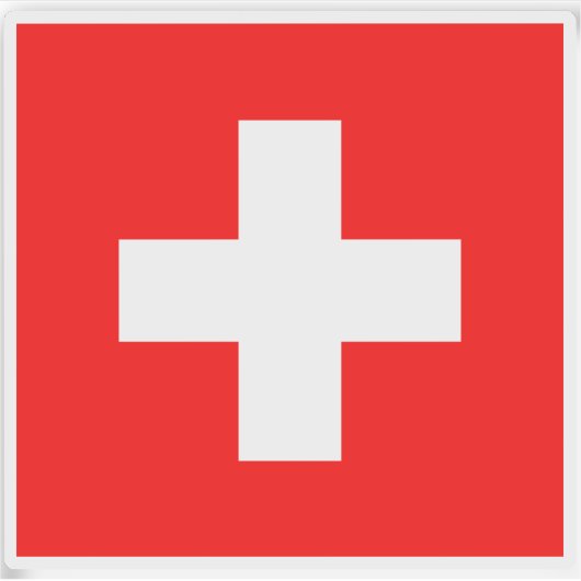 Vlag van de Zwitserse Bondsstaat Sticker (Voorkant)