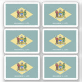 Vlag van Delaware, Amerikaanse staatsvlag Sticker (Voorkant)