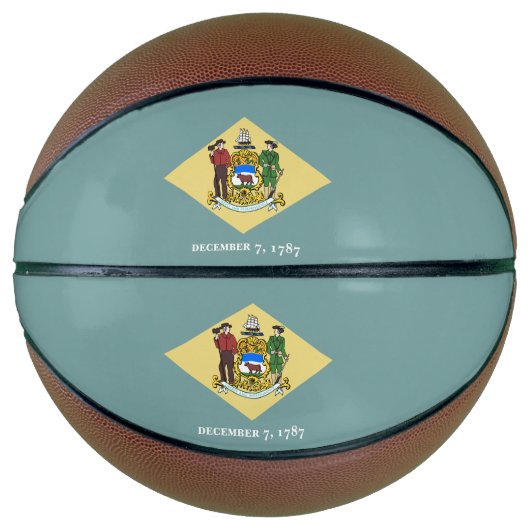 Vlag van Delaware Basketbal (Voorkant)