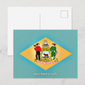 Vlag van Delaware Briefkaart (Voorkant / Achterkant)
