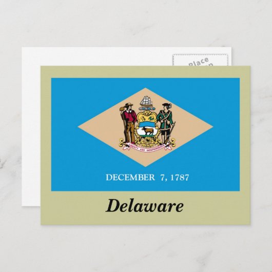 vlag van Delaware Briefkaart (Voorkant / Achterkant)
