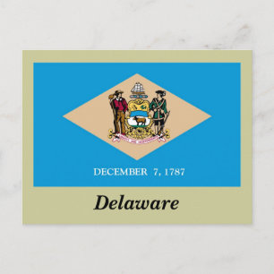 vlag van Delaware Briefkaart