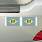 vlag van Delaware Bumpersticker (Op auto)