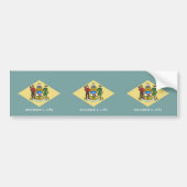Vlag van Delaware Bumpersticker (Voorkant)