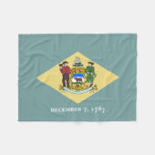 Vlag van Delaware Fleece Deken (Voorkant (Horizontaal))