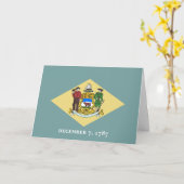 Vlag van Delaware Kaart (Gele Bloem)