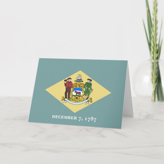 Vlag van Delaware Kaart (Voorkant)