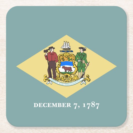 Vlag van Delaware Kartonnen Onderzetters (Voorkant)