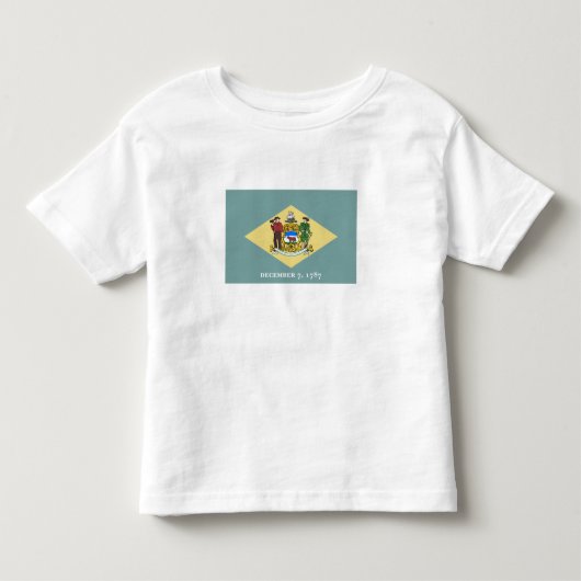 Vlag van Delaware Kinder Shirts (Voorkant)