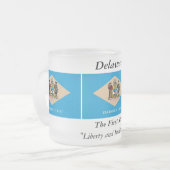 vlag van Delaware Matglas Koffiemok (Voorkant links)