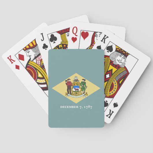 Vlag van Delaware Pokerkaarten (Achterkant)