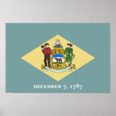 Vlag van Delaware Poster (Voorkant)