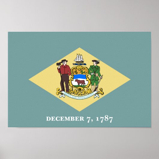 Vlag van Delaware Poster (Voorkant)