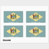 vlag van Delaware Rechthoekige Sticker (Vel)