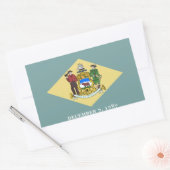 vlag van Delaware Rechthoekige Sticker (Envelop)