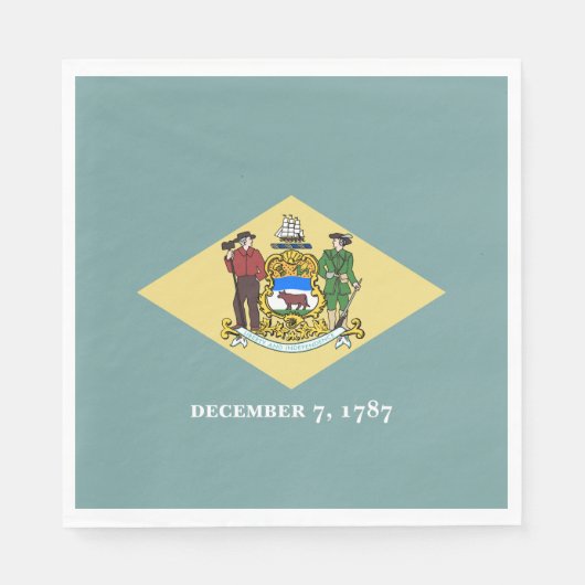 Vlag van Delaware Servet (Voorkant)