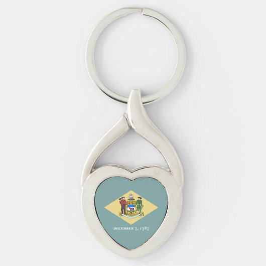 Vlag van Delaware Sleutelhanger (Voorkant)
