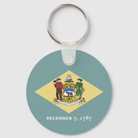 Vlag van Delaware Sleutelhanger (Voorkant)