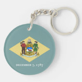 Vlag van Delaware Sleutelhanger (Achterkant)