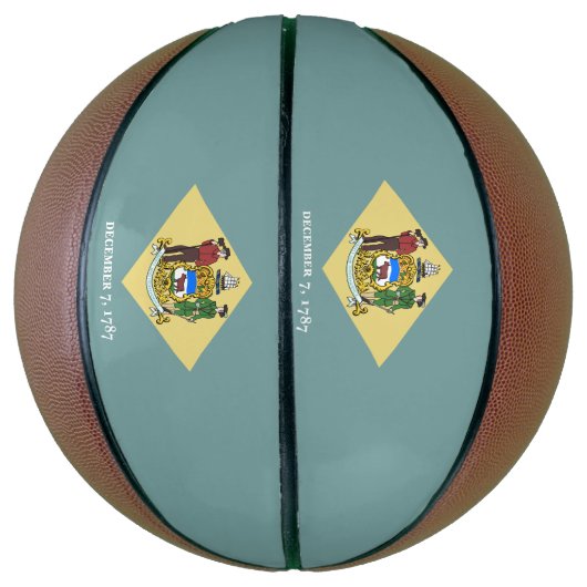 vlag van Delaware-staat Basketbal (Verticaal)