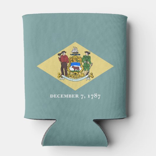 vlag van Delaware-staat Blikjeskoeler (Achterkant)