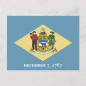 vlag van Delaware-staat Briefkaart (Voorkant)