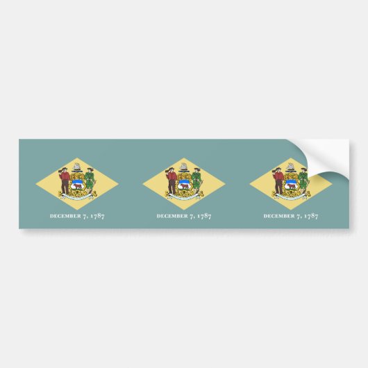 vlag van Delaware-staat Bumpersticker (Voorkant)