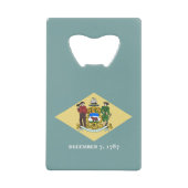 vlag van Delaware-staat Creditkaart Flessenopener (Voorkant)